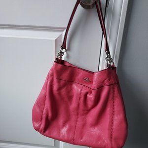 Coach pink leather bag